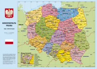 Mapa na biurko Polska Kreska